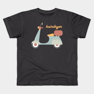 Moped "hairdryer" in fun retro colors (Izzard reference) Kids T-Shirt